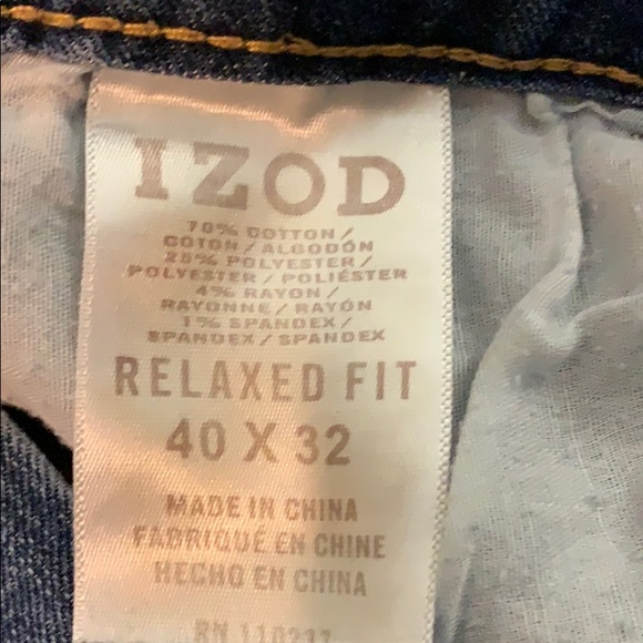 SOLD IZOD Men’s 40 x 32 Relaxed Fit Jeans - Picture 4 of 8